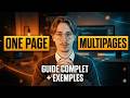 One-Page vs Multi-Pages : Le Guide Complet + Exemples