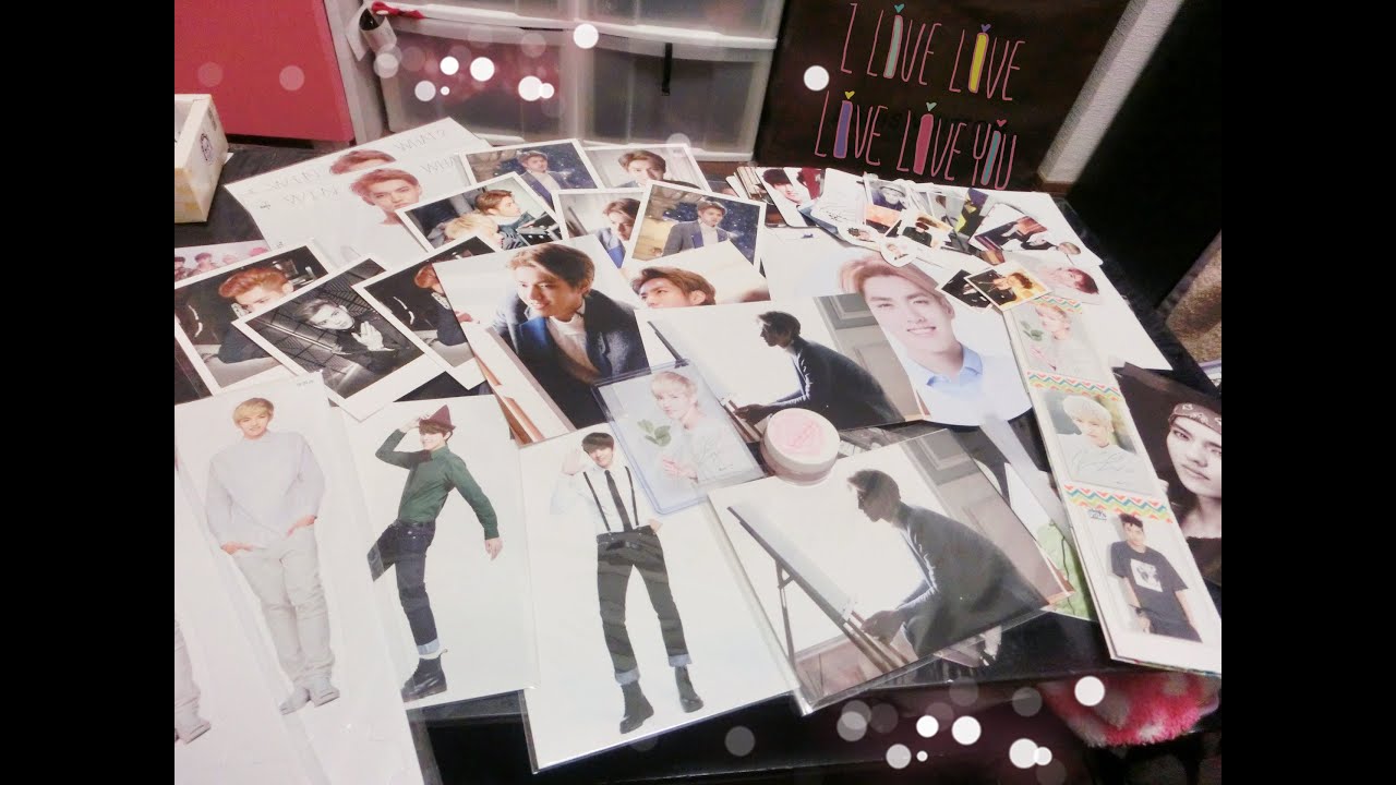 Unboxing EXO KRIS GOODS ♥ (photocards, polaroids, postcards, etc)