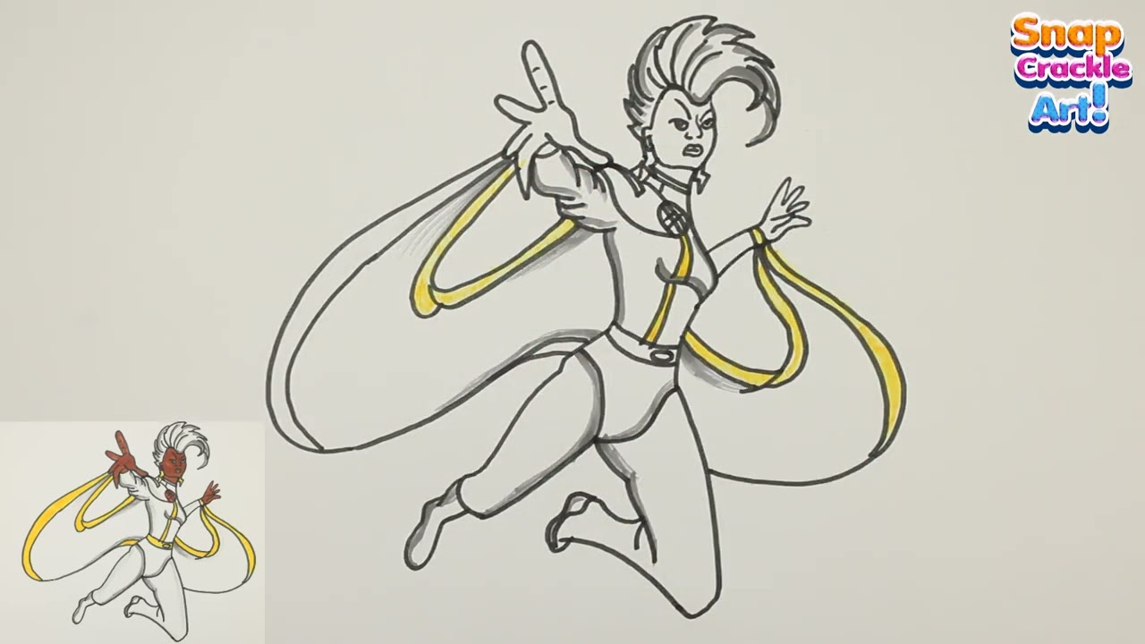 How to Draw Storm from X‑Men | Step‑by‑Step Marvel Character