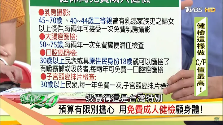 健康检查这样做“免费成人健检”自己的身体自己顾！健康2.0 - 天天要闻