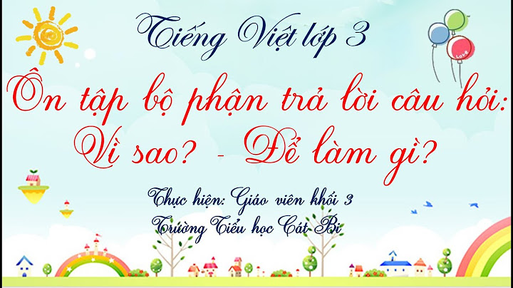 Tìm bộ phận trả lời cho câu hỏi khi nào