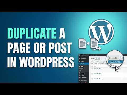 How to Duplicate a Page or Post in WordPress 2026 📄 Step-by-Step Tutorial