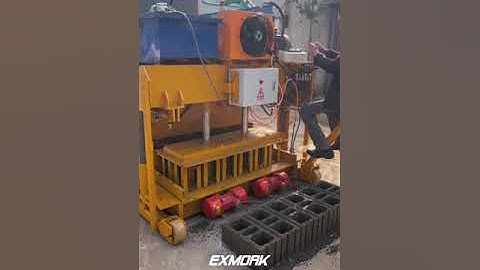 Exmork EMY6-25 movable hydraulic auto block making machine  #exmork #blockmachine