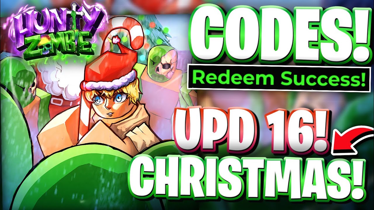 Code One Candy ☃️*CANDY CANE* ALL CHRISTMAS PART 1 UPDATE 16 CODES FOR HUNTY ZOMBIE ...