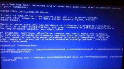 blue screen error