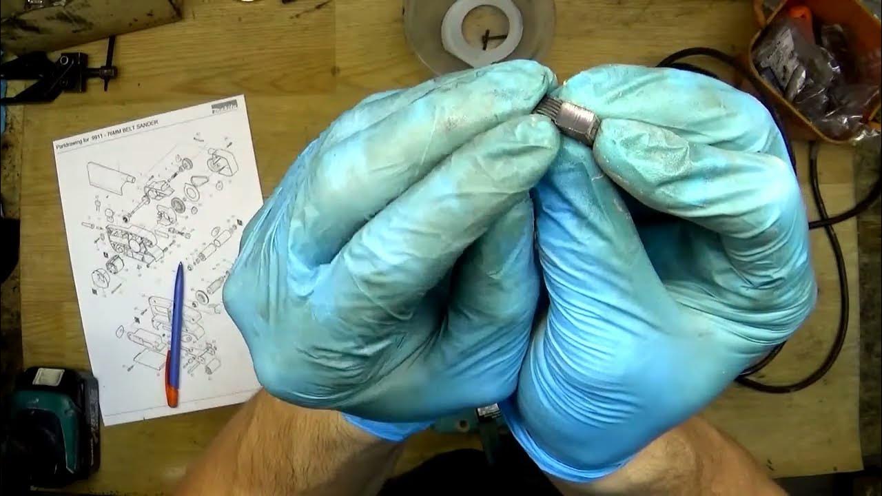 Как разобрать шлейф машинку Makita 9911 76 mm belt sander disassemble. Total repair cost 57 Euros! - YouTube