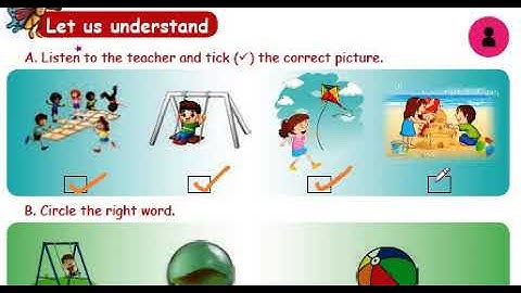 1st std English play time page 102 - let us understand  - assignment