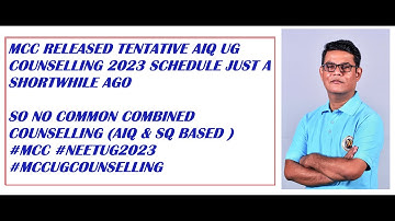 MCC RELEASED TENTATIVE UG COUNSELLING 2023 SCHEDULE  #mcc #neet2023 #neetugcounselling