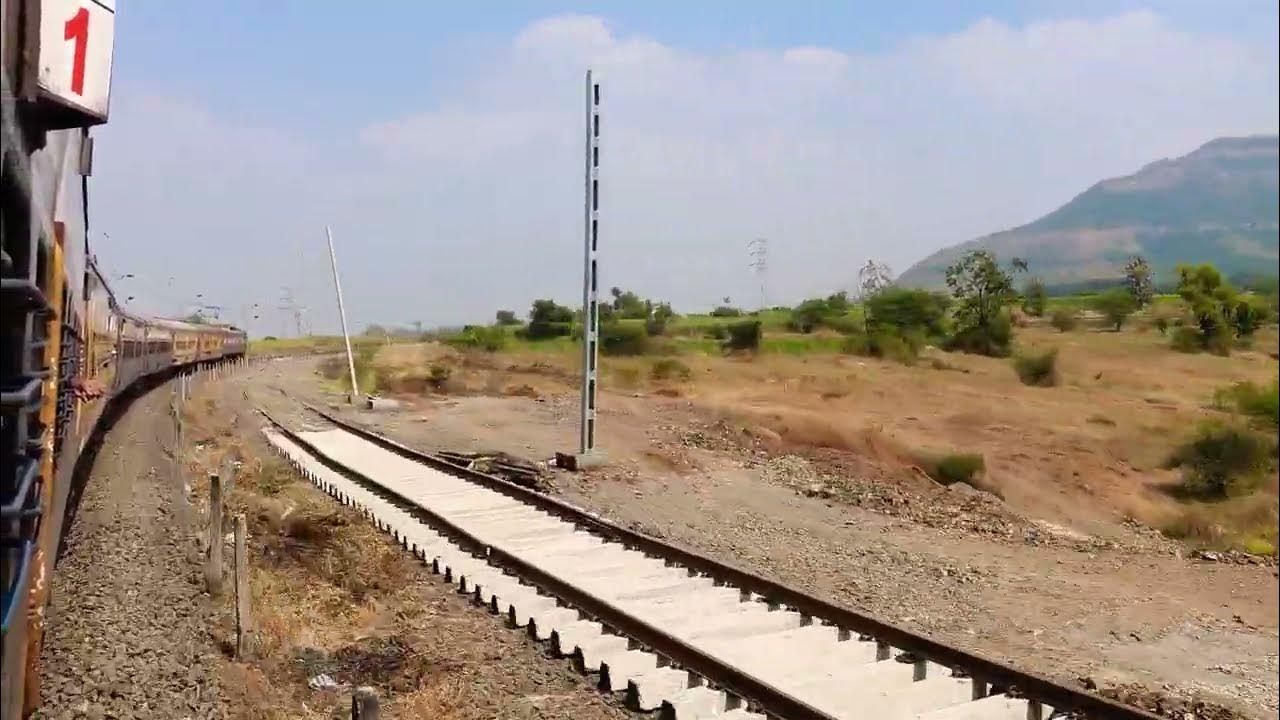 Satara to wathar train journey 2nd line work 11030 Koyna exp
