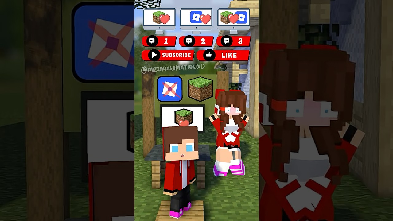 Help JJ Choose vs JJ Sister 🥰 - MAIZEN Minecraft Animation #shorts