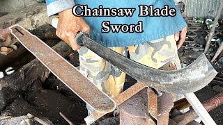 FORGING A SWORD OUT OF A RUSTY CHAINSAW BLADE