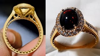 how to make a gold engagement ring, handmade ring