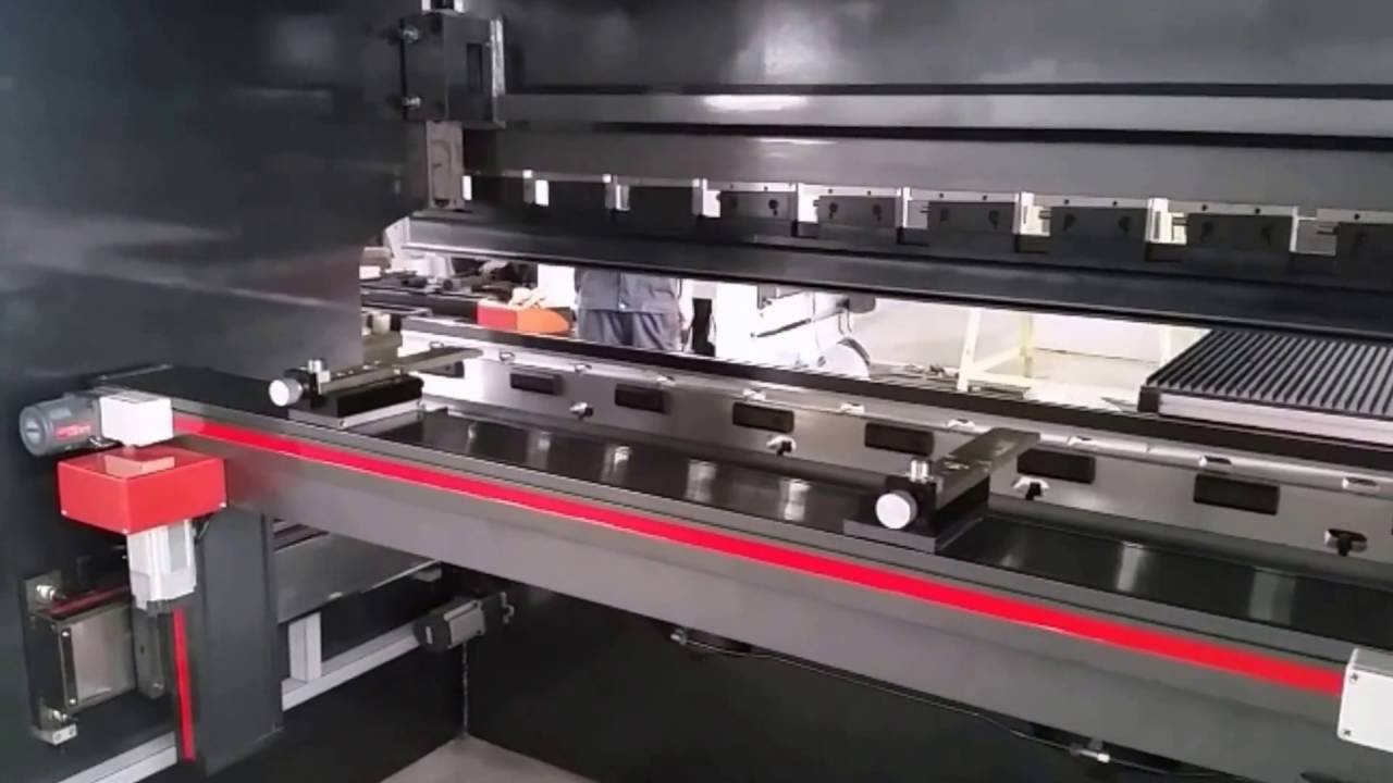Masteel press brake with sheet follower and 4 axis back gauge YouTube