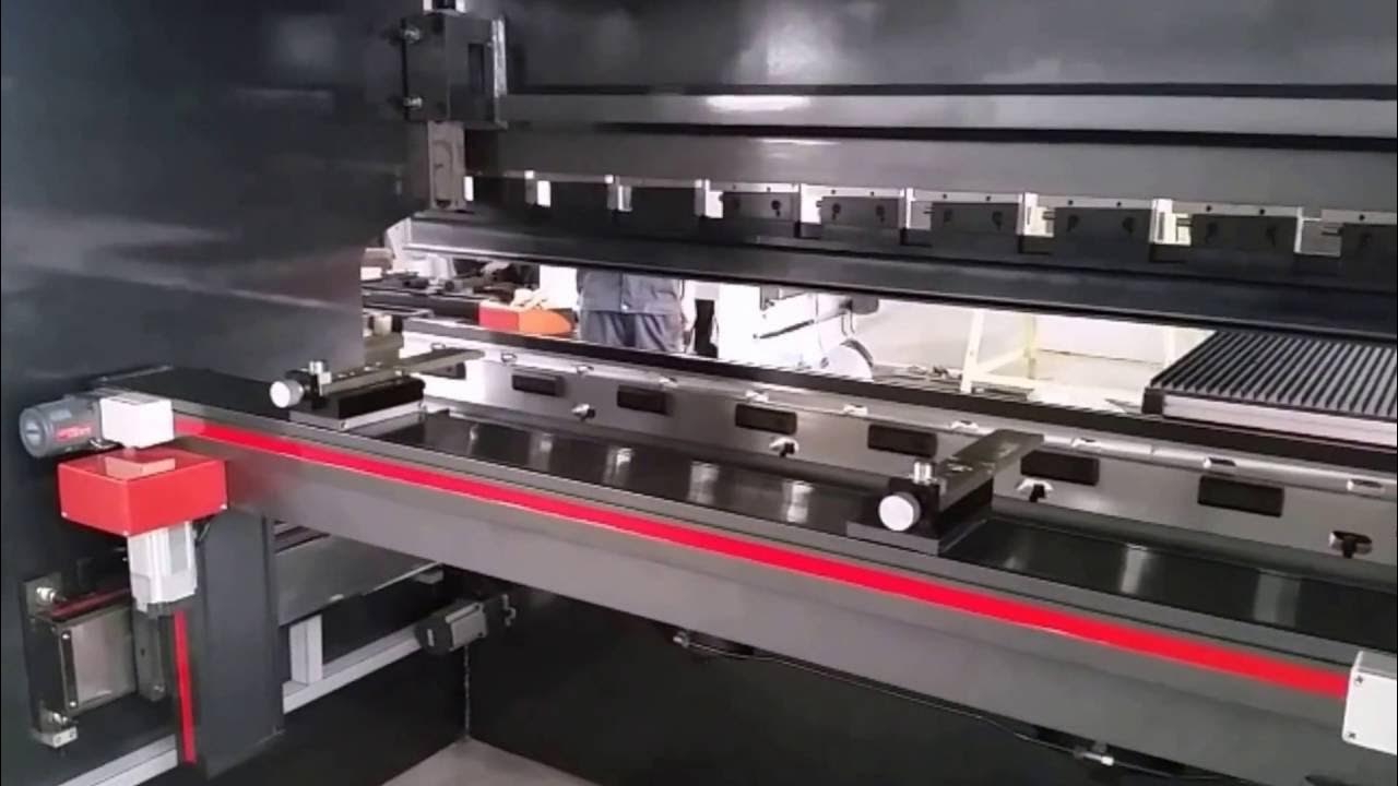 Masteel press brake with sheet follower and 4 axis back gauge YouTube