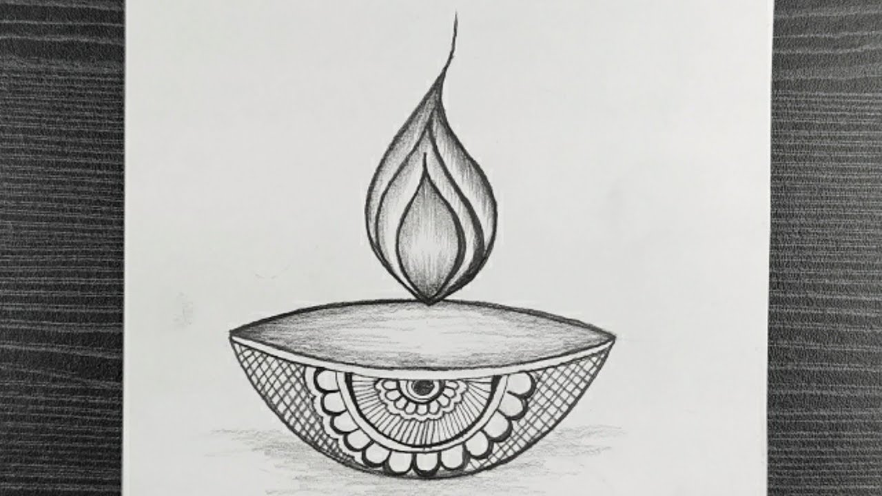 Easy Diya Drawing For Diwali Festival  Diwali Special Diya Drawing   Simple Diya Pencil Drawing  YouTube  Art tools drawing Book art diy  Easy drawings