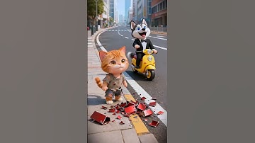 Shocking! The poor kitten has the Transformer ! #catshorts #sadcatstory #catvideos #catoon