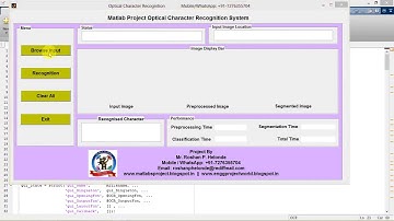 Matlab Code for Character Recognition Using Image Processing