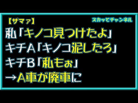 【ザマァ】私「キノコ見つけたよ」キチA「キノコ泥したろ」キチB「私もぉ」→A車が廃車に
