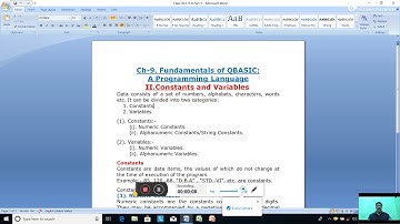 Date-3/12/2020. Class-6. Computer Studies. Ch-9-II. Constants and Variables. Part-1.