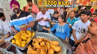 Indian Street Food Value 4 Money Desi Ghee Nashta Chole Bhature Cream Bhalla Jumbo Samose