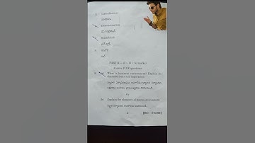 Semester 1|| Business Environment || Bcom General || Andhra University|| Degree