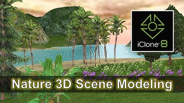 Time Lapse: #iclone create a #Nature #3DScene with #Tree #Terrain #Water #3DModeling