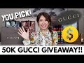 GUCCI UNBOXING 50K GIVEAWAY! - YOU PICK GUCCI BAG OR CASH? (NOW CLOSED)