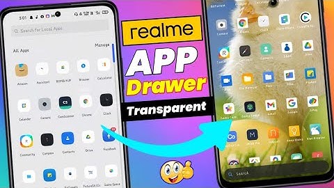 How to transparent realme app drawer | realme app drawer transparent kaise kare | app drawer