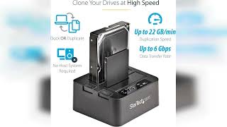 Overview: StarTech.com Standalone Hard Drive Duplicator, External Dual Bay USB 3.0 (5 Gbps) / eS...