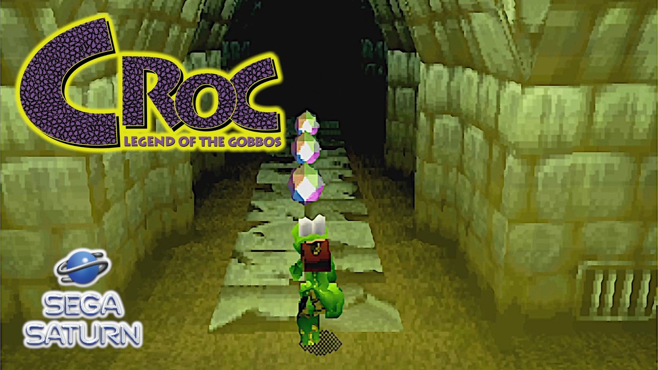 Croc Legend of the Gobbos [Saturn] 100% - Level 4-S2 Jailhouse Croc