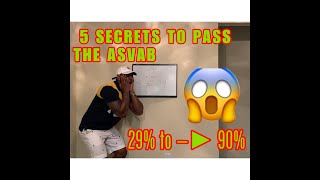 HOW TO GO FROM 20 TO 90 ON YOUR ASVAB SCORE IN 30 DAYS!!! (5 SECRETS) 2023