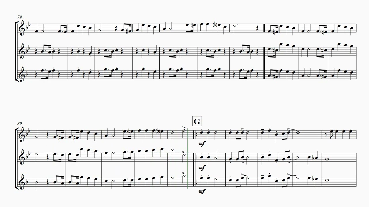 American Christmas - Mash up Rondo of best Christmas Songs - Oboe Duet - F