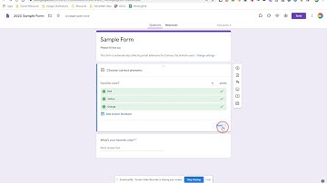 Set an Answer Key in Google Forms