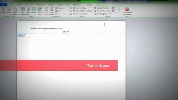Microsoft Word 2010: Add Header with Page Number
