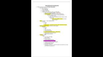 Notes from Mark Klimek