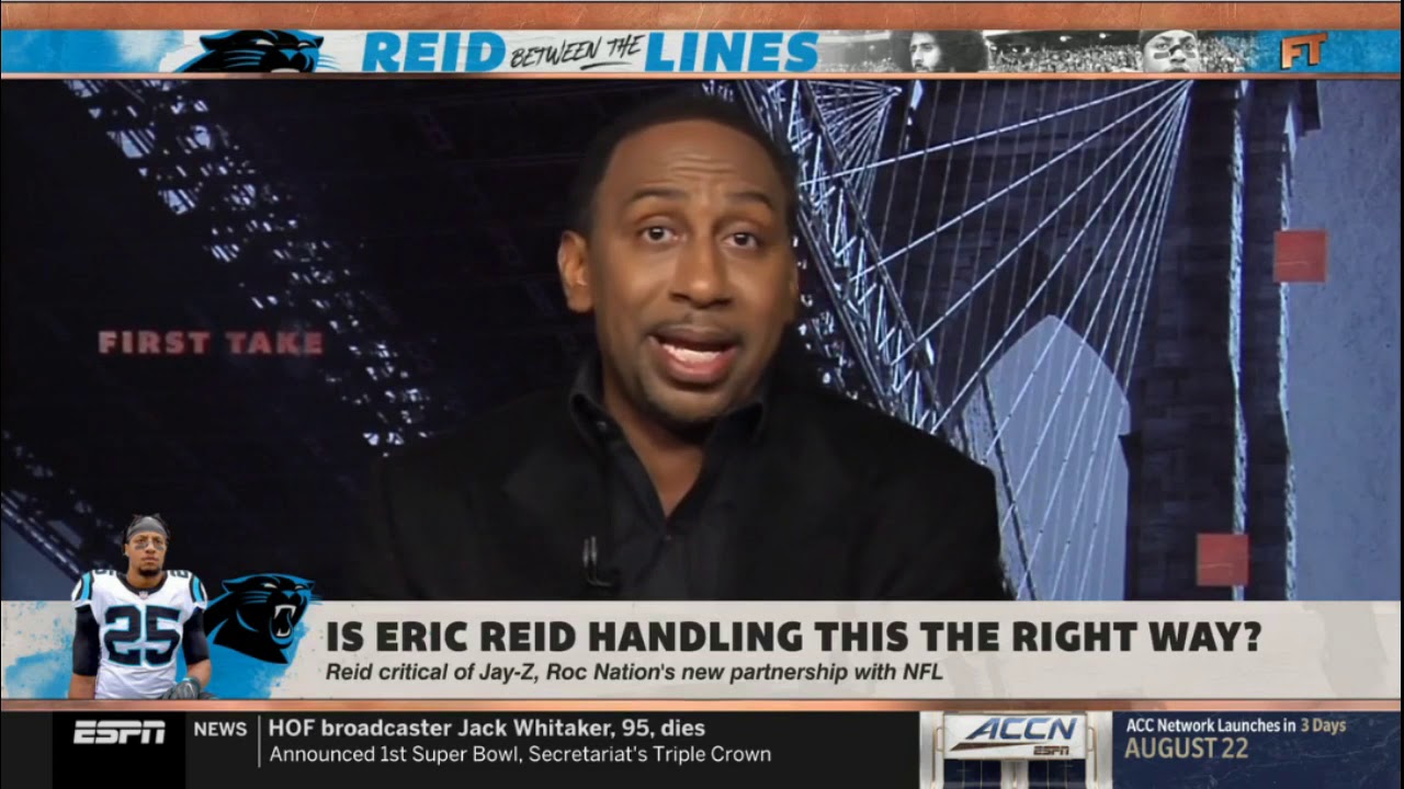 [OVERJOYED] Reid critical of Jay-Z, Roc Nation's new partnership with NFL | FIRST TAKE 8/19/2019
