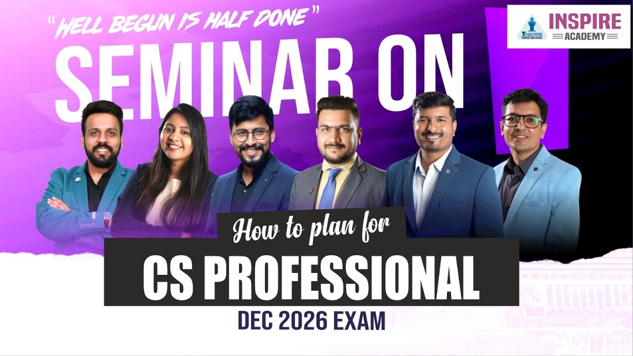 How to Plan For CS Professional Dec 2026 Exam | Stay Tuned Today @ 6 PM