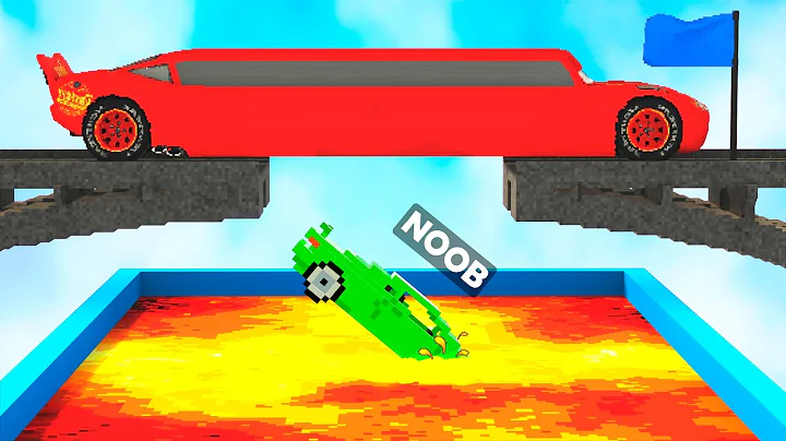 LONG CARS vs POTHOLES with LAVA in Teardown