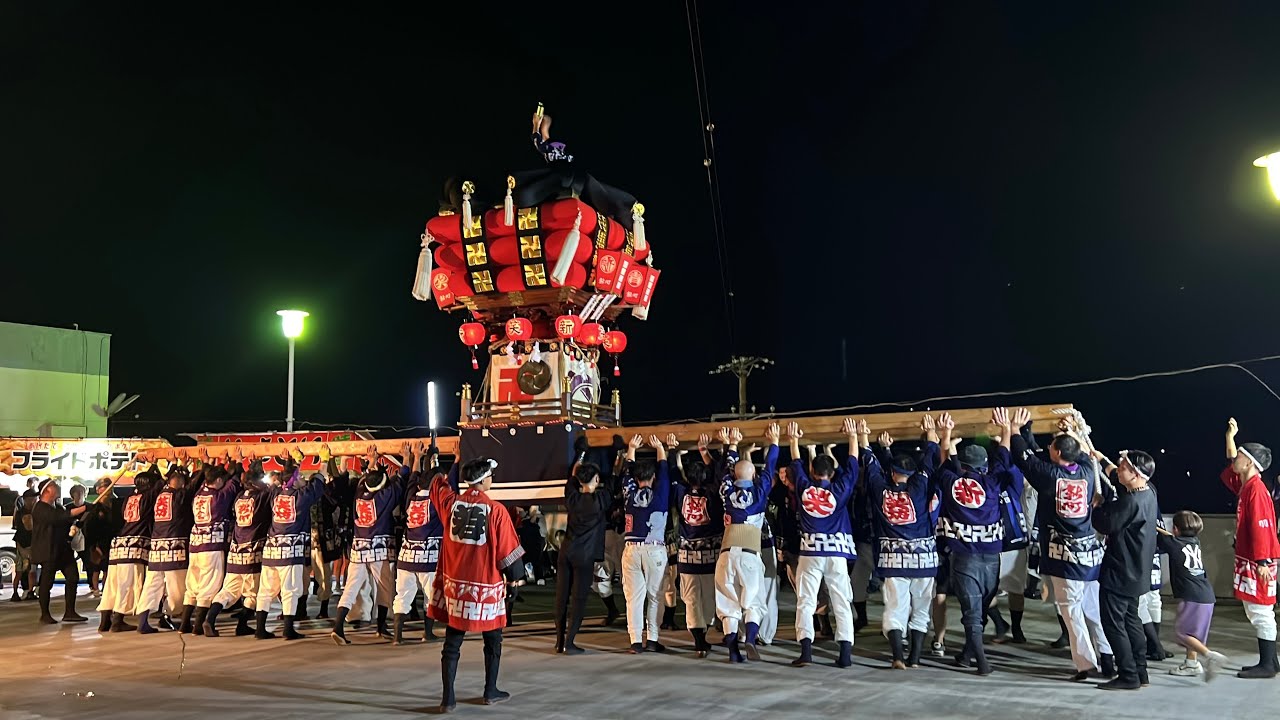 令和七年度 羽黒神社秋季例大祭 新町・五楽会千歳楽 夜の宮入り