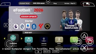 eFootball PES 2026 PPSSPP Android Offline PS5 Camera PES 2026 HD Graphics New Kits 25/26& Transfers
