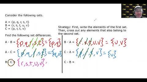 MATH 1332 2.2.8 – Set Subtraction (Difference of Two Sets)