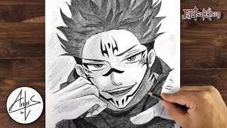 How To Draw SUKUNA | Jujutsu Kaisen Drawing step by step