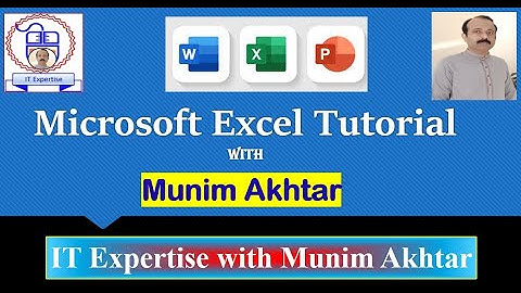 Microsoft Excel Tutorial for Beginner | Part#1