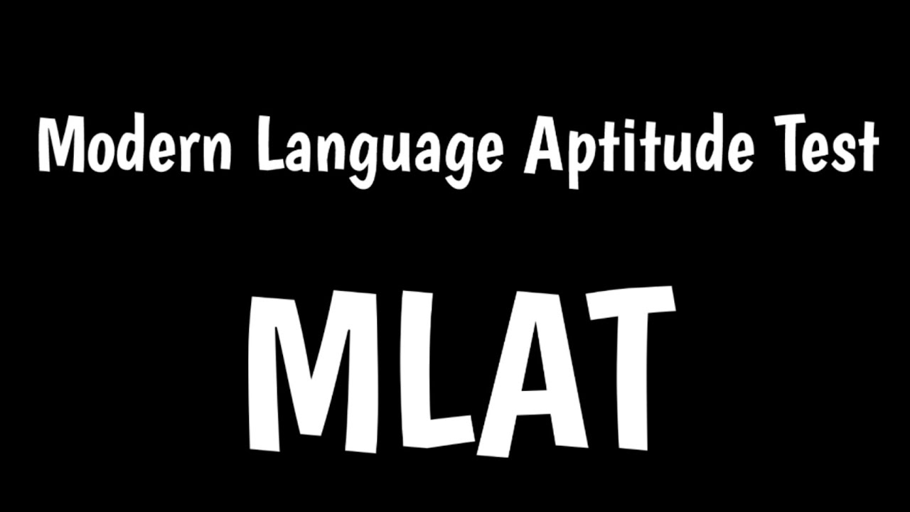 MLAT | Modern Language Aptitude Test | - YouTube