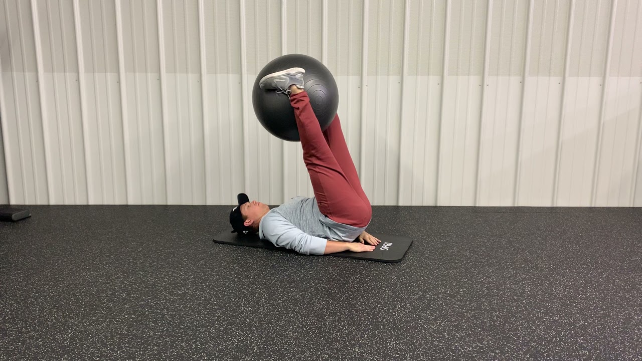 Stability Ball Leg Lift YouTube