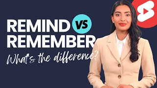 What’s the difference - Remind & Remember | Solve English Doubts & Speak English Clearly | #shorts
