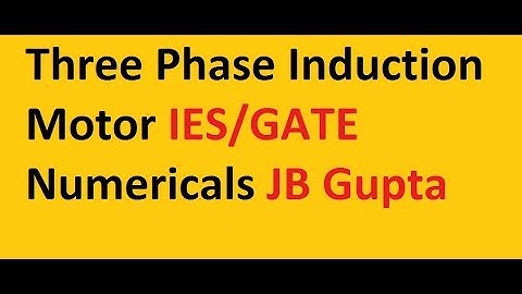 3 Phase Induction Motor !! Important MCQs part 3 !! JB GUPTA !!