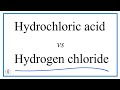 Hydrogen Chloride and Hydrochloric Acid