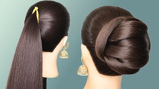 Beautiful Easy low Bun W बनाना पिन 🧿 Low Bun Hairstyles For Long Hair _Beautiful Hairstyle F Ladies
