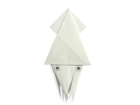 Cách gấp, xếp con mực bằng giấy origami - Video hướng dẫn - YouTube